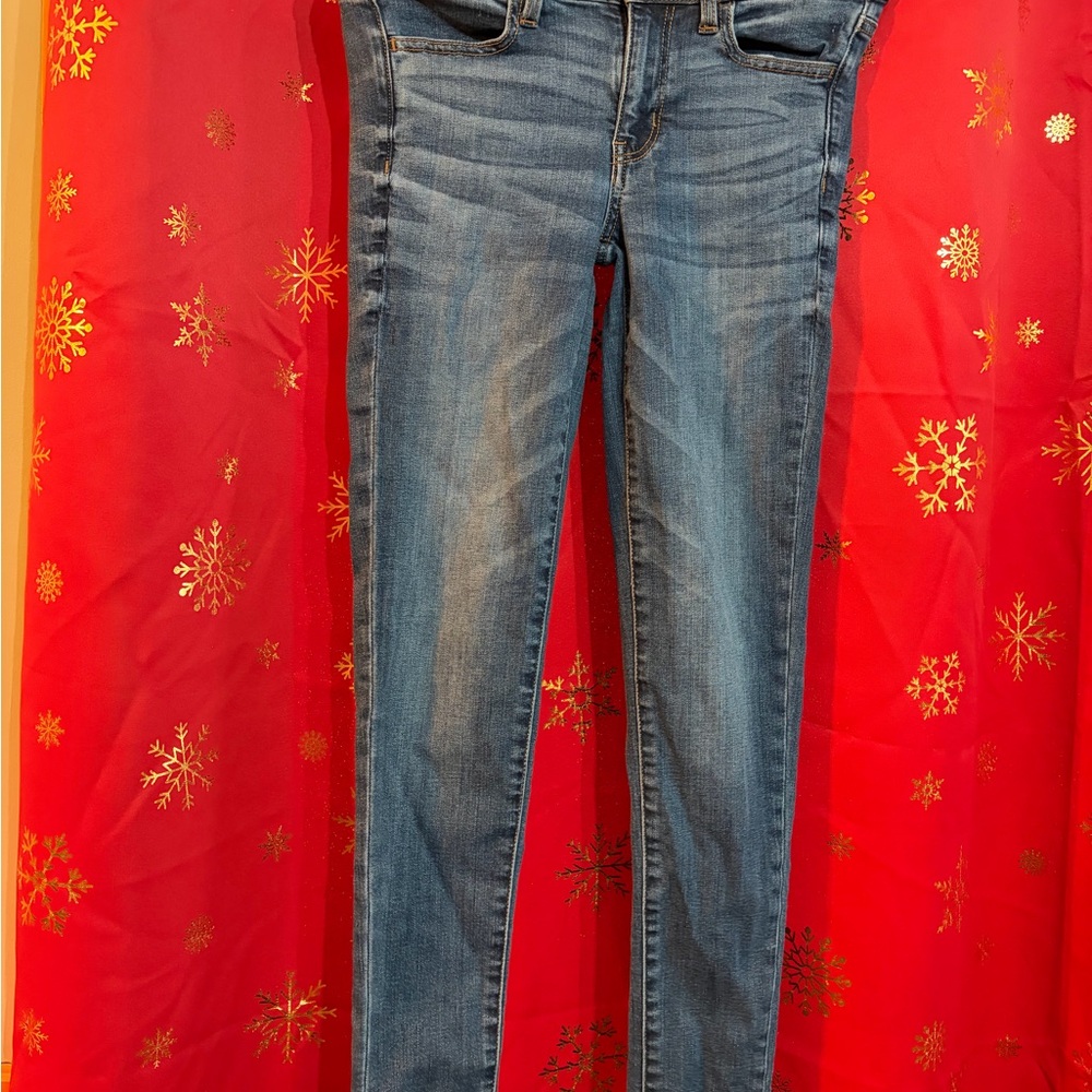 American Eagle Outfitters Women's Dark Blue Skinny Jeans